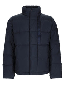 Stone Island Men's Cotton Technical Down Jacket Blue