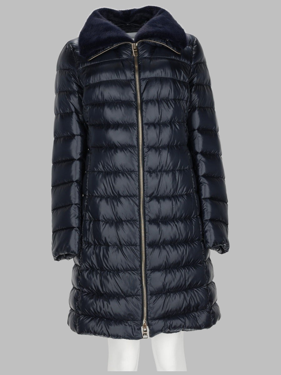 Herno Women's Piumino Lungo Trapuntato Blue