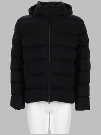 Herno Men's Piumino Trapuntato Con Cappuccio Black
