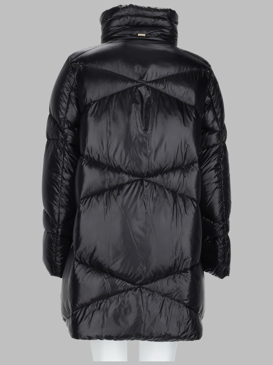 Herno Women's Piumino Trapuntato Con Collo Alto Black
