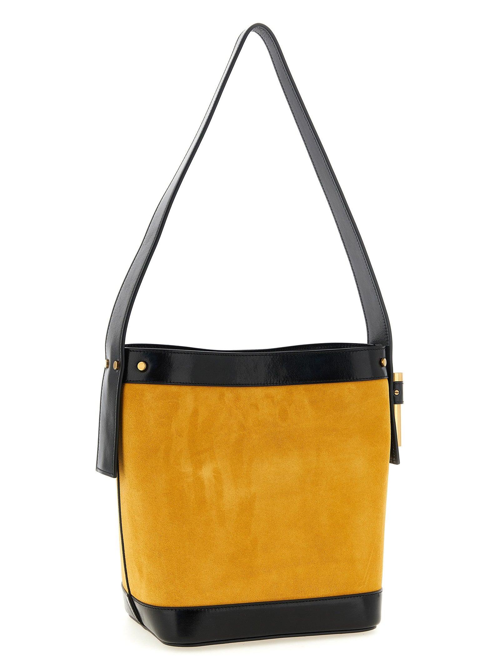 Versace Pivot Small Bucket Bag Yellow