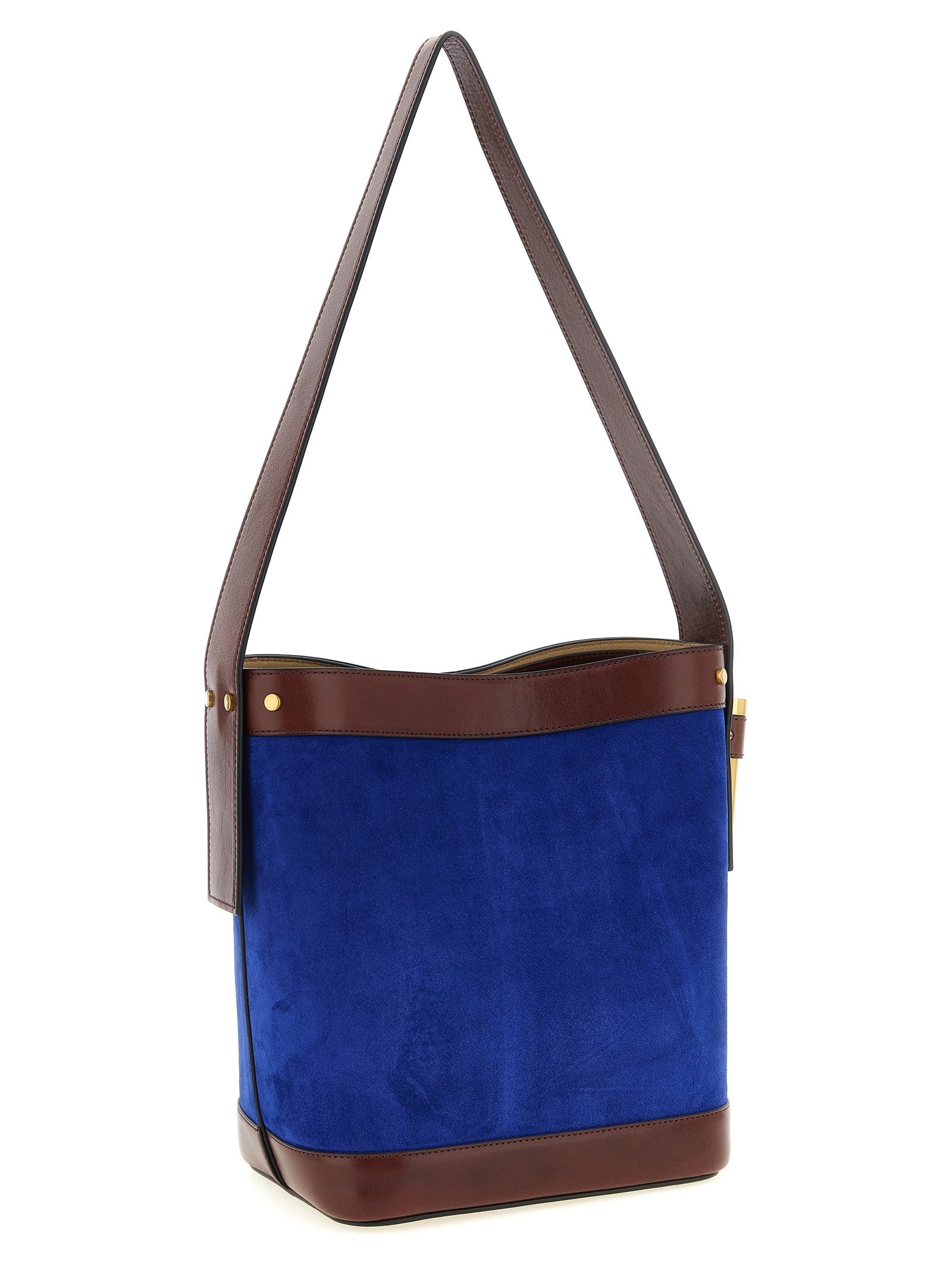 Versace Pivot Small Bucket Bag Blue