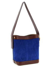 Versace Pivot Small Bucket Bag Blue