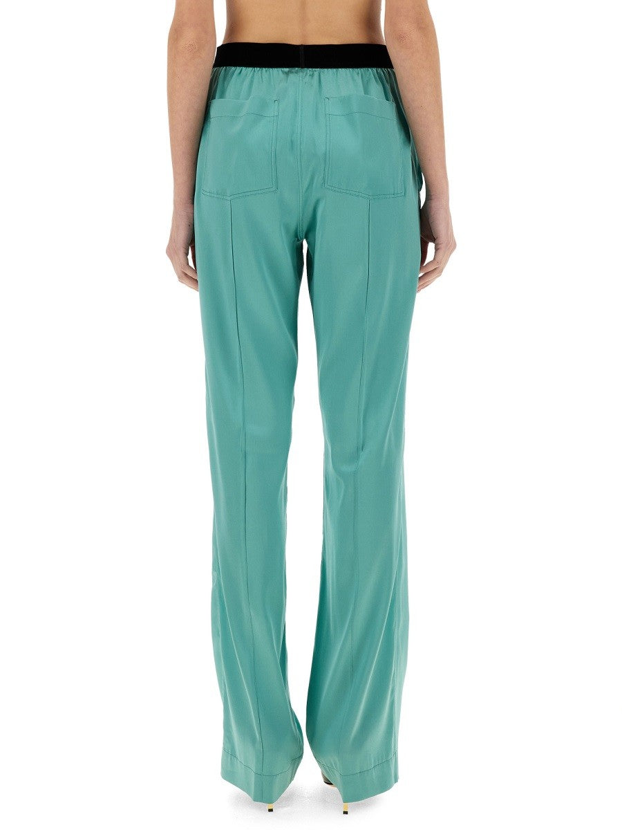Tom Ford Women's PJ Stretch Pants Green