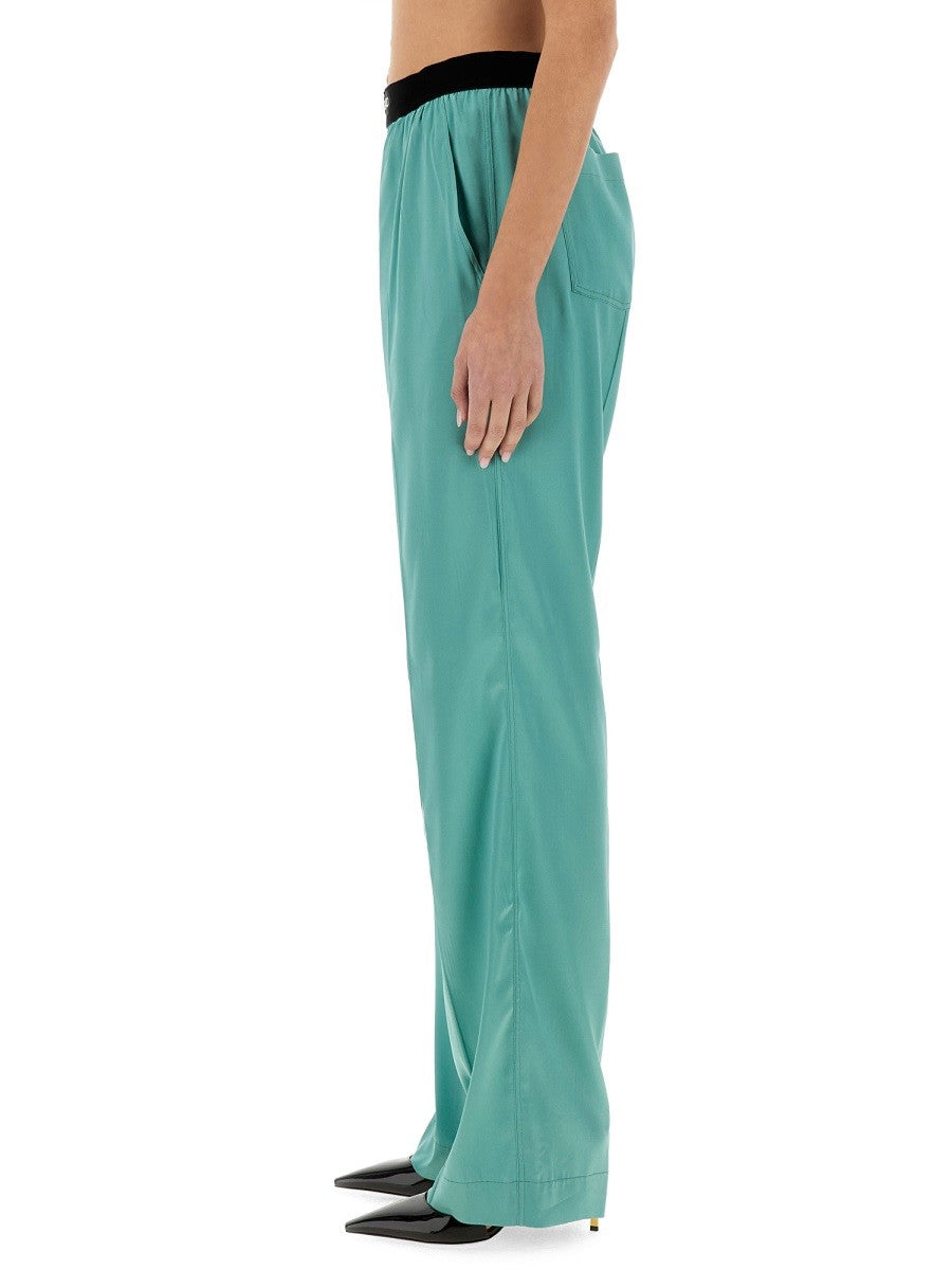 Tom Ford Women's PJ Stretch Pants Green