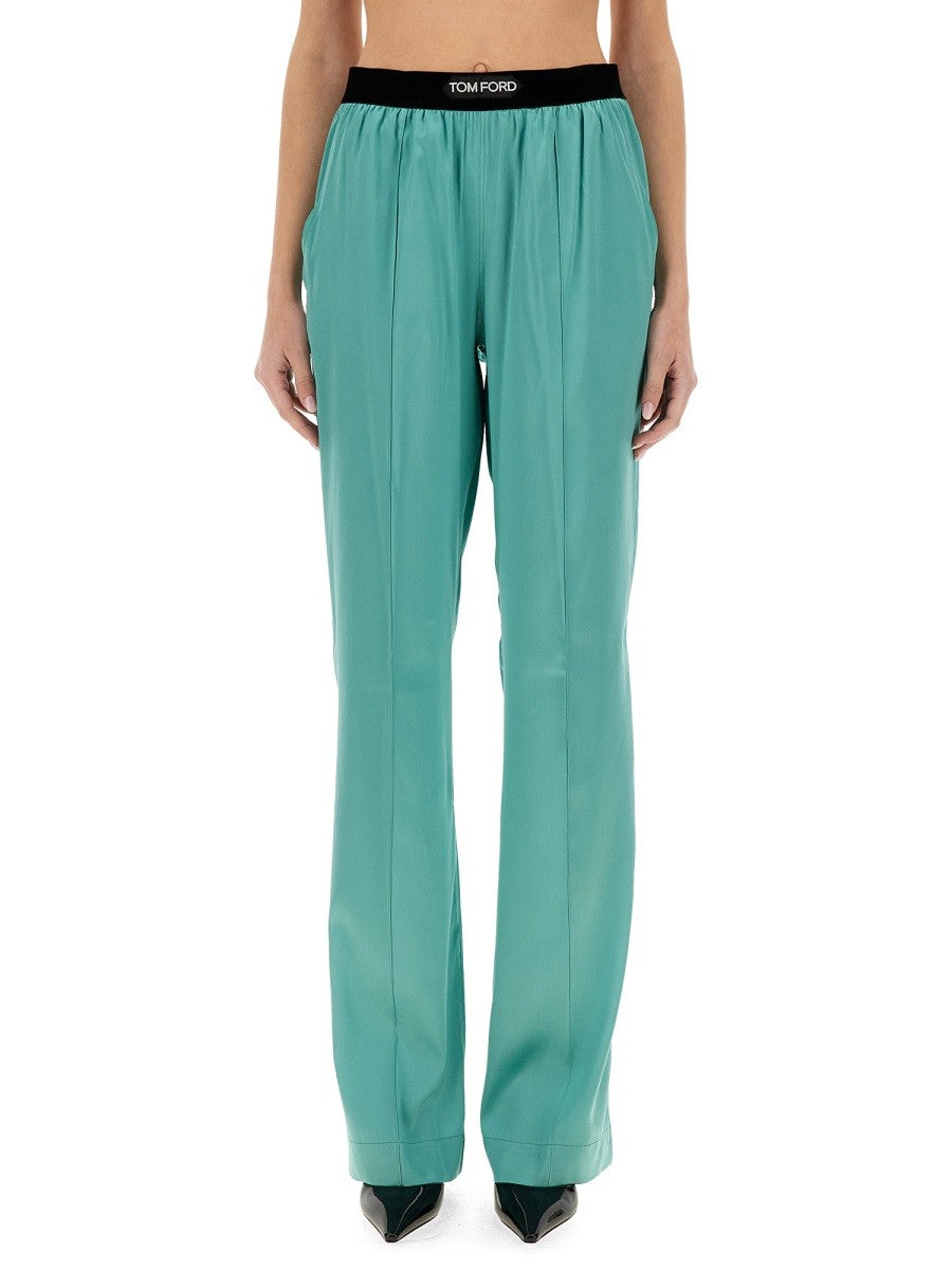 Tom Ford Women's PJ Stretch Pants Green
