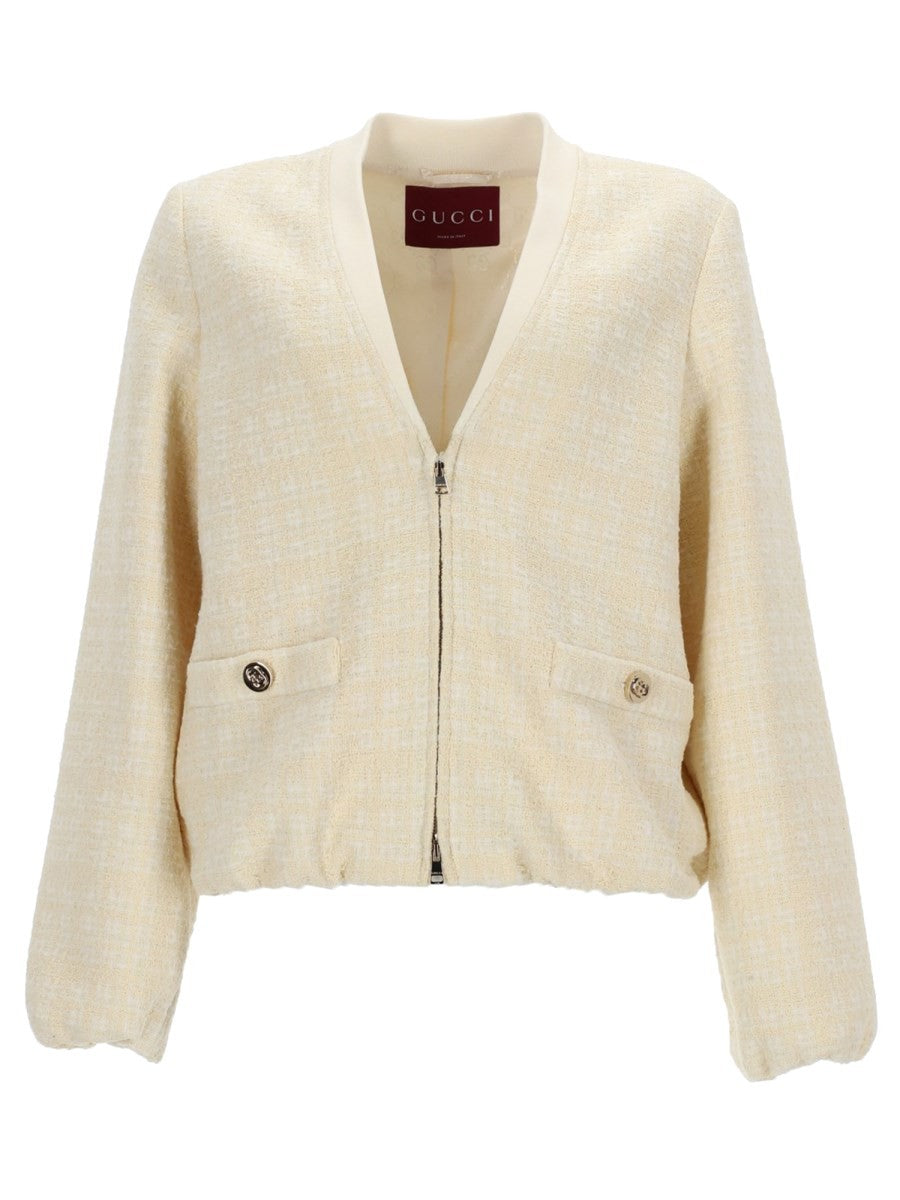 Gucci Women's Plaid Jacket Beige