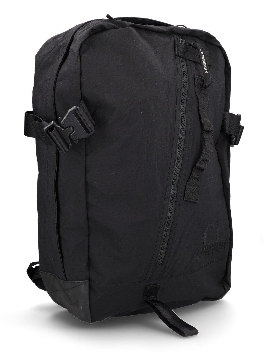C.P. Company Men's Plain Paper Touch Backpack Black C.P. Company