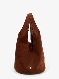 Polo Ralph Lauren Women's Play Suede Shoulder Bag Cafe
