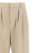 Saint Laurent Pleat Pants Beige, view 3