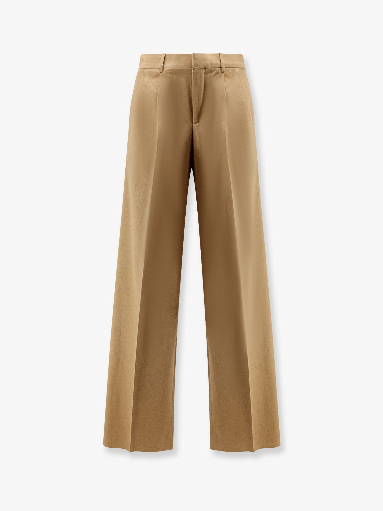 Celine Men's Pleated Cotton Trousers Beige Celine