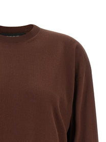 Fabiana Filippi Pleated Cuffs Sweater Brown