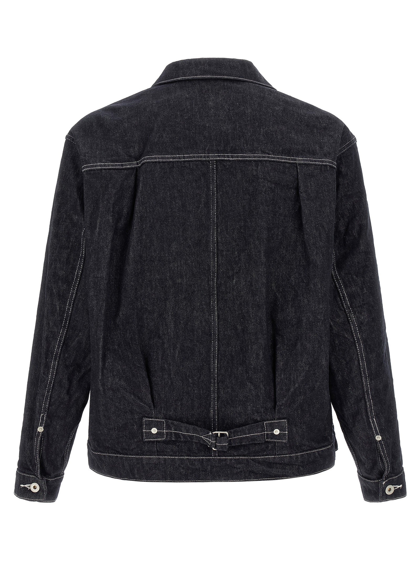 Comme Des Garҫons Homme Pleated Detail Jacket Blue