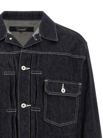 Comme Des Garҫons Homme Pleated Detail Jacket Blue