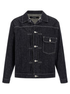 Comme Des Garҫons Homme Pleated Detail Jacket Blue
