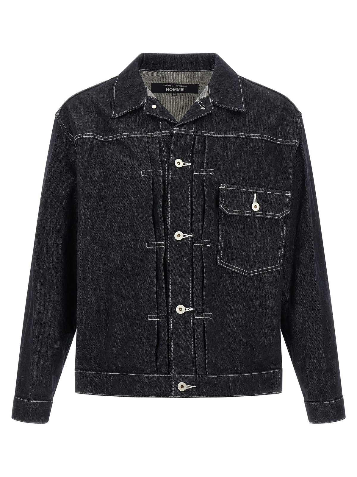 Comme Des Garҫons Homme Pleated Detail Jacket Blue