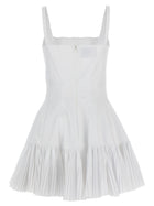 Giovanni Bedin Pleated Dress White, view 2