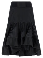 Sacai Pleated Insert Skirt Black