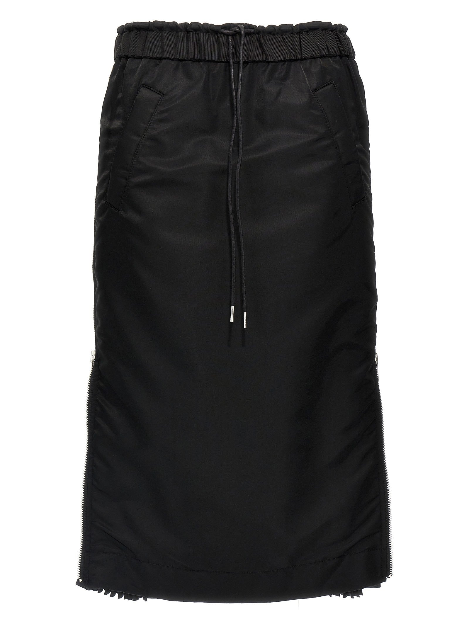 Sacai Pleated Insert Skirt Black