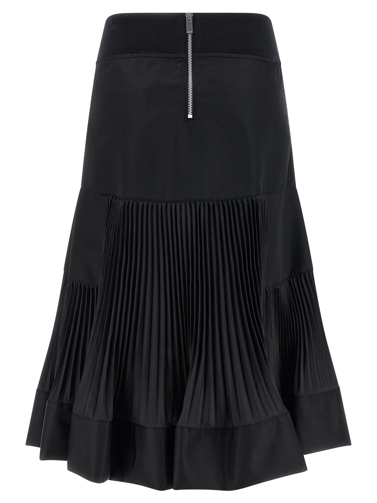 Sacai Pleated Insert Skirt Black, view 2