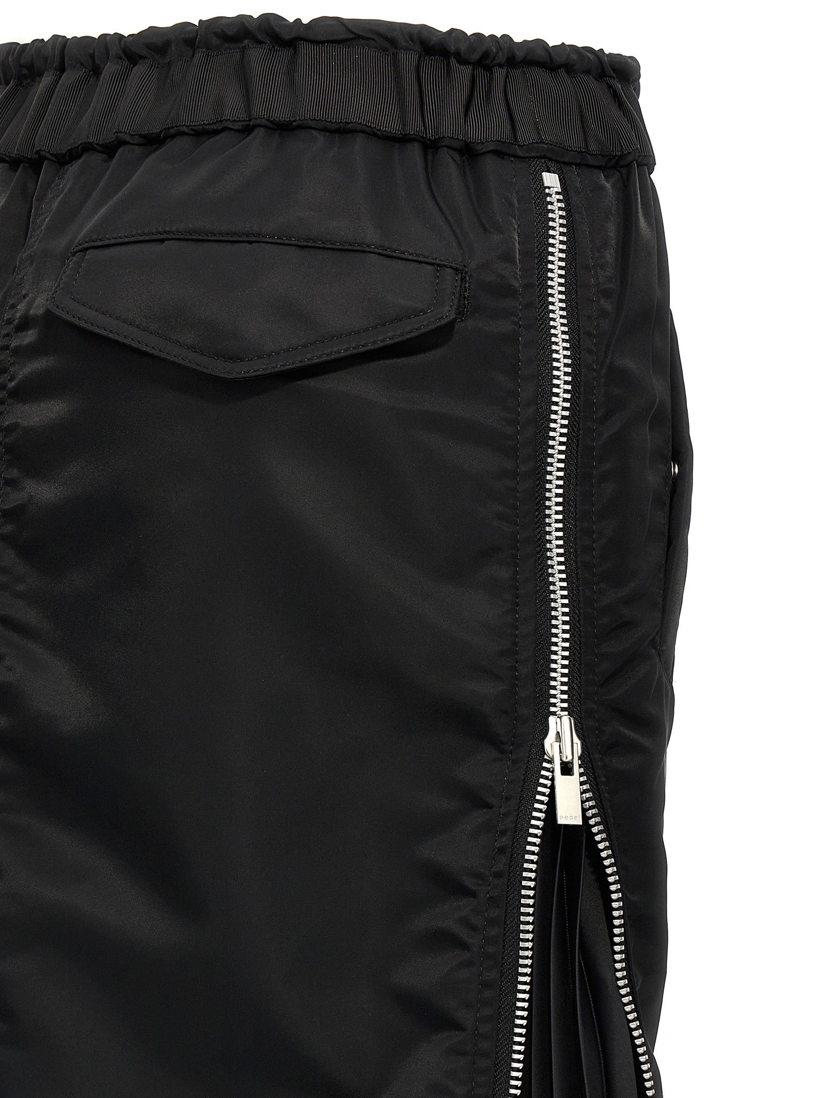 Sacai Pleated Insert Skirt Black
