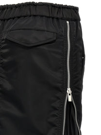Sacai Pleated Insert Skirt Black