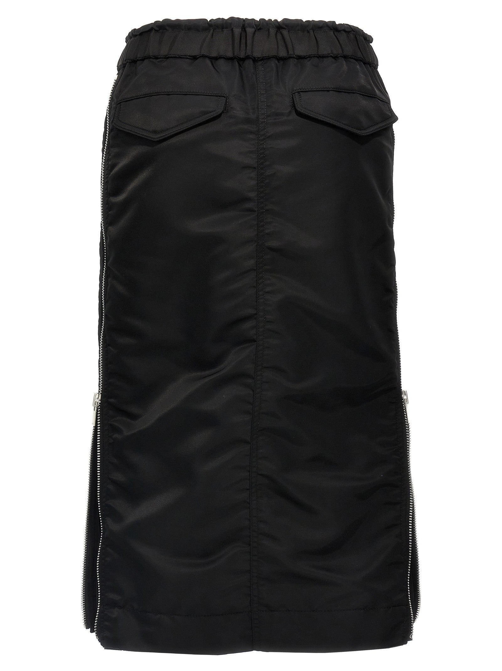 Sacai Pleated Insert Skirt Black