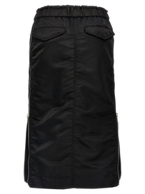 Sacai Pleated Insert Skirt Black