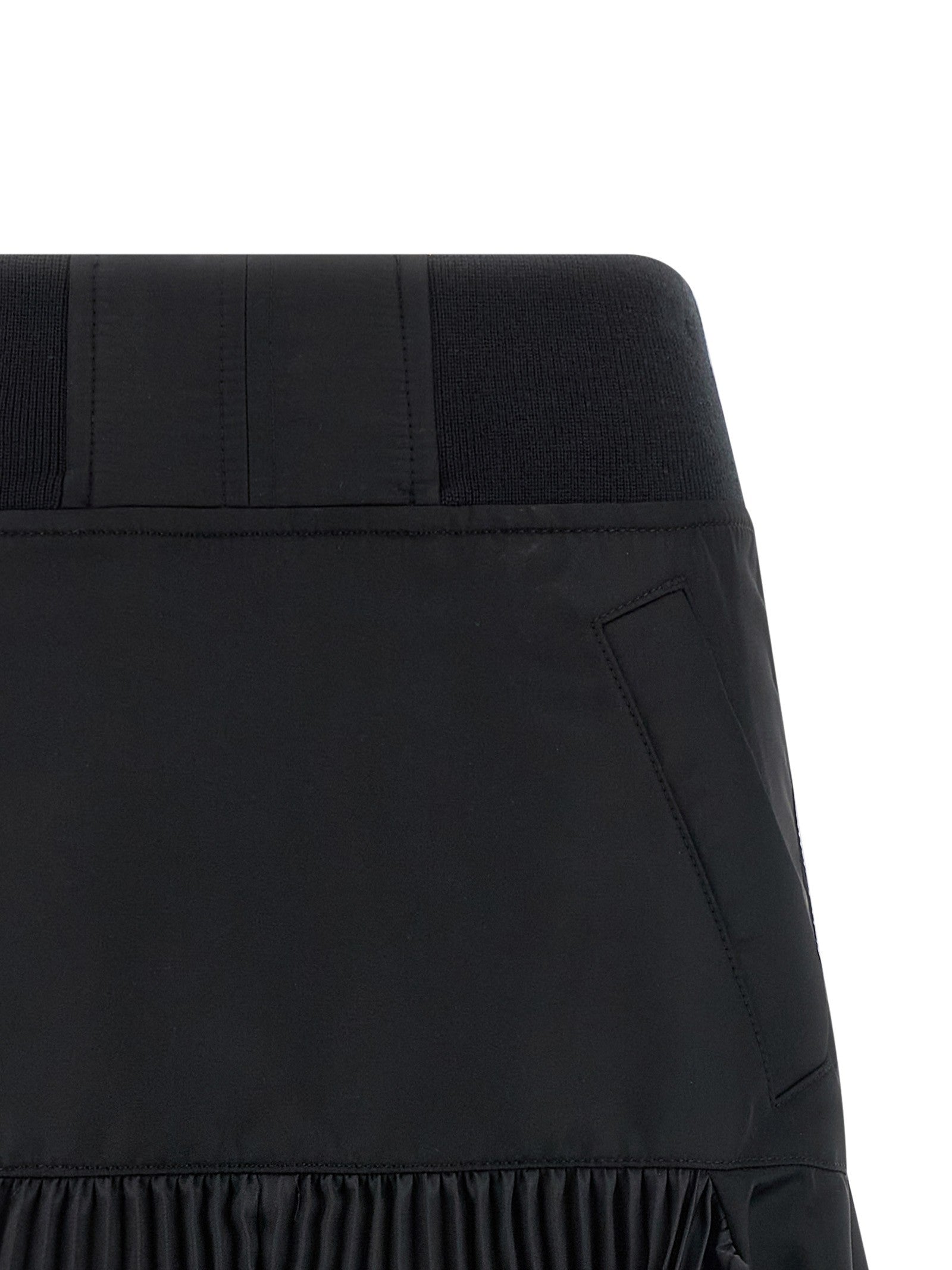 Sacai Pleated Insert Skirt Black