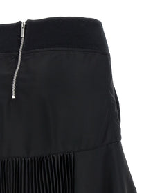Sacai Pleated Insert Skirt Black