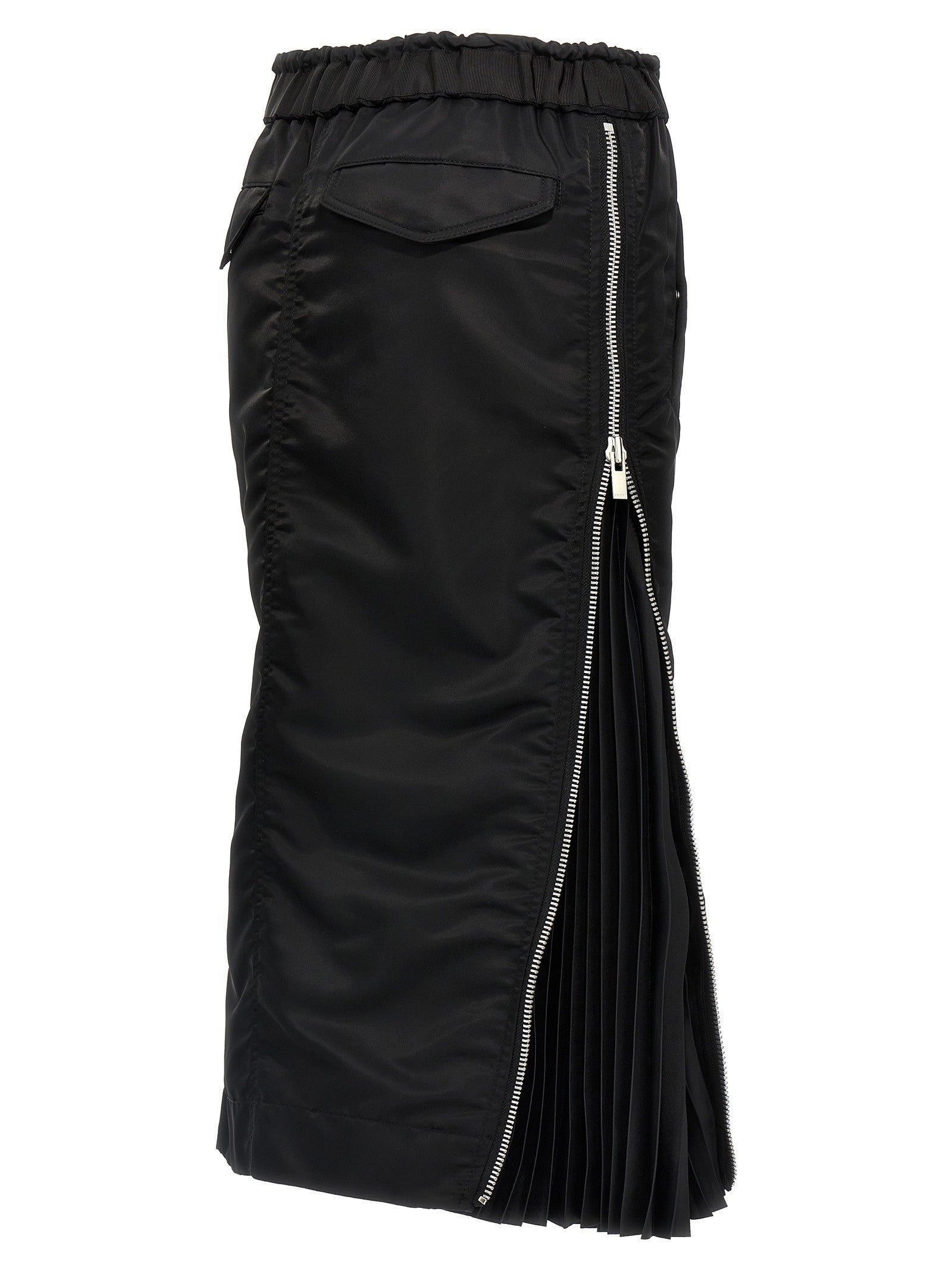 Sacai Pleated Insert Skirt Black