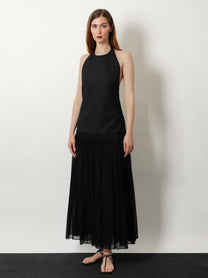 Rohe Women's Pleated Long Dress Black