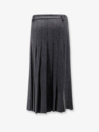 Actualee Women's Pleated Melange Midi Skirt Grey, view 2