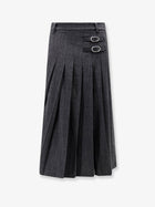 Actualee Women's Pleated Melange Midi Skirt Grey