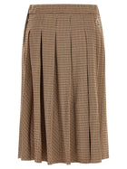 Moncler Pleated Midi Skirt Beige, view 2