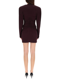 Stella McCartney Women's Pleated Mini Dress Brown