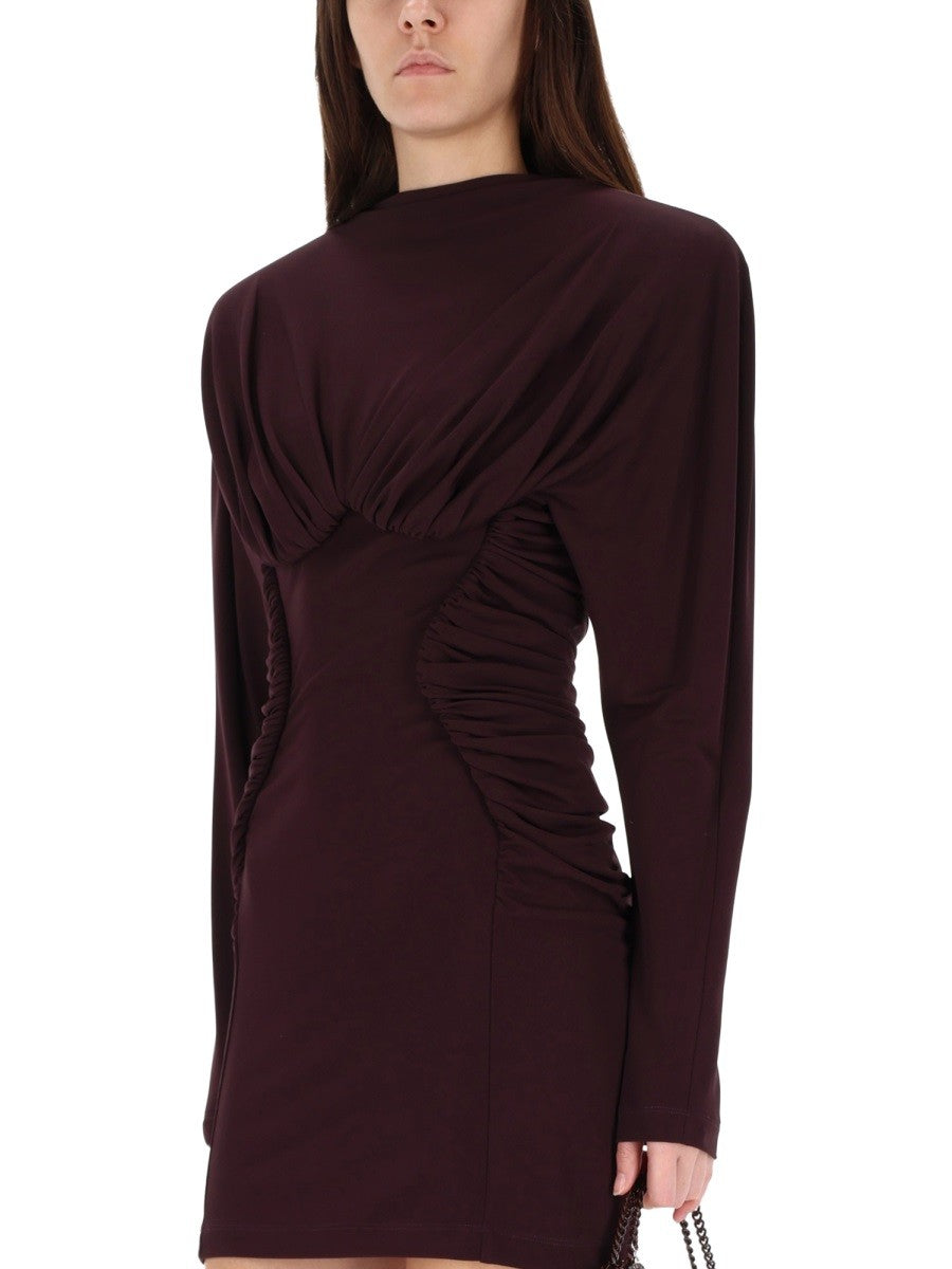 Stella McCartney Women's Pleated Mini Dress Brown