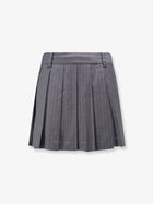 DUNST Women's Pleated Mini Skirt Grey