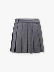 DUNST Women's Pleated Mini Skirt Grey