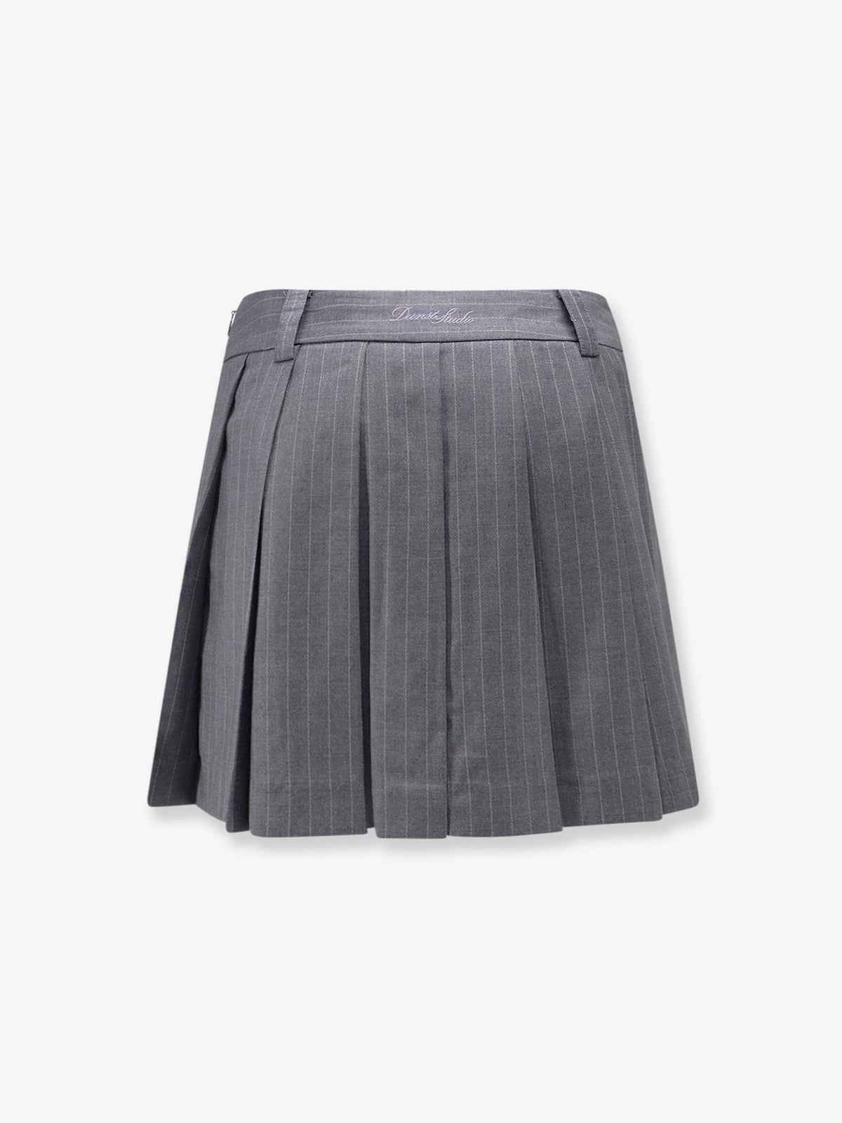 DUNST Women's Pleated Mini Skirt Grey