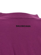 Balenciaga Pleated Pattern Shirt Purple