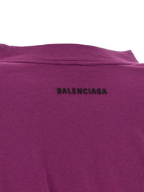 Balenciaga Pleated Pattern Shirt Purple