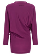 Balenciaga Pleated Pattern Shirt Purple