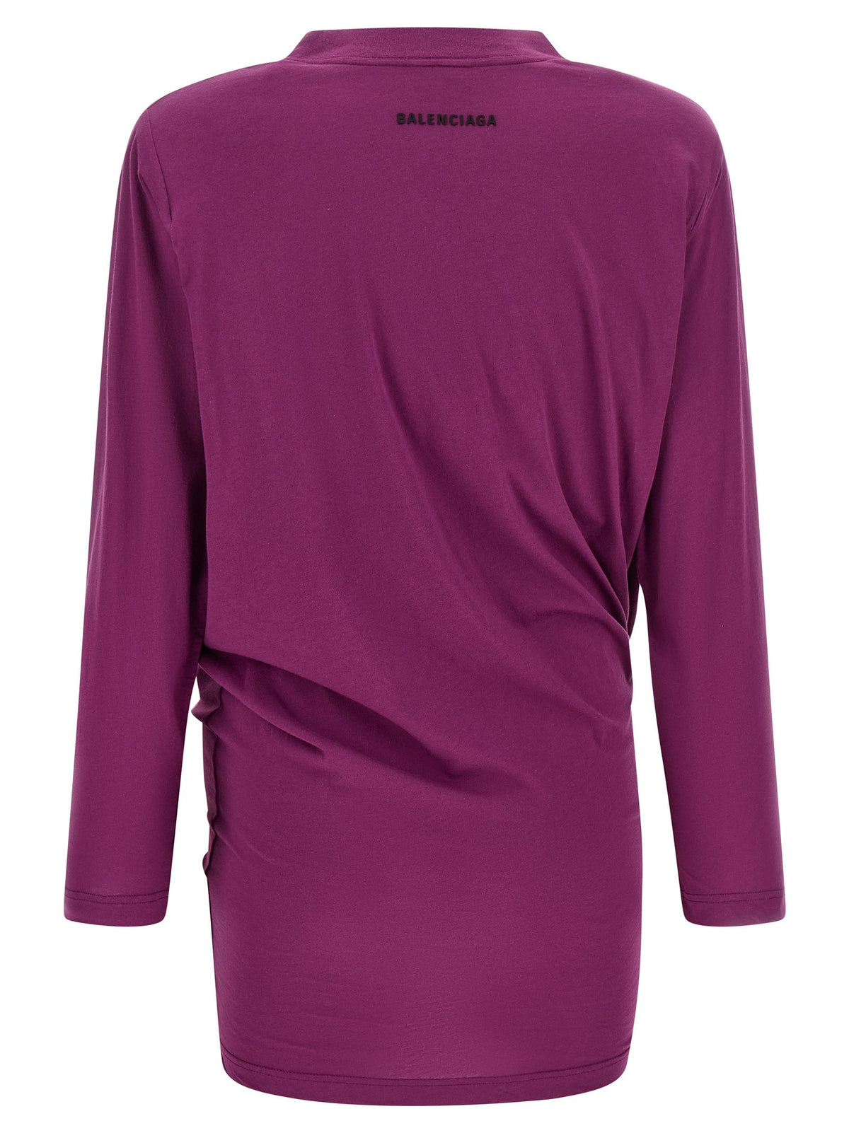 Balenciaga Pleated Pattern Shirt Purple