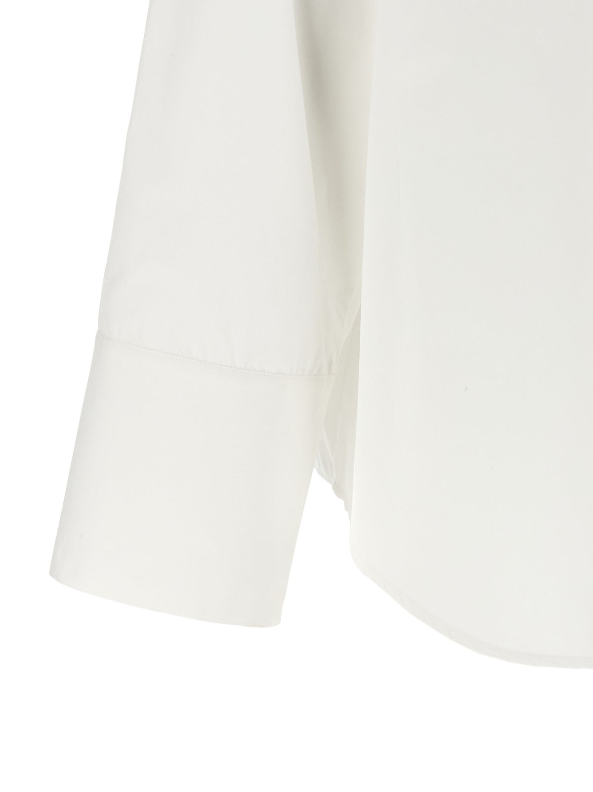 Alberta Ferretti Pleated Ruffle Shirt White