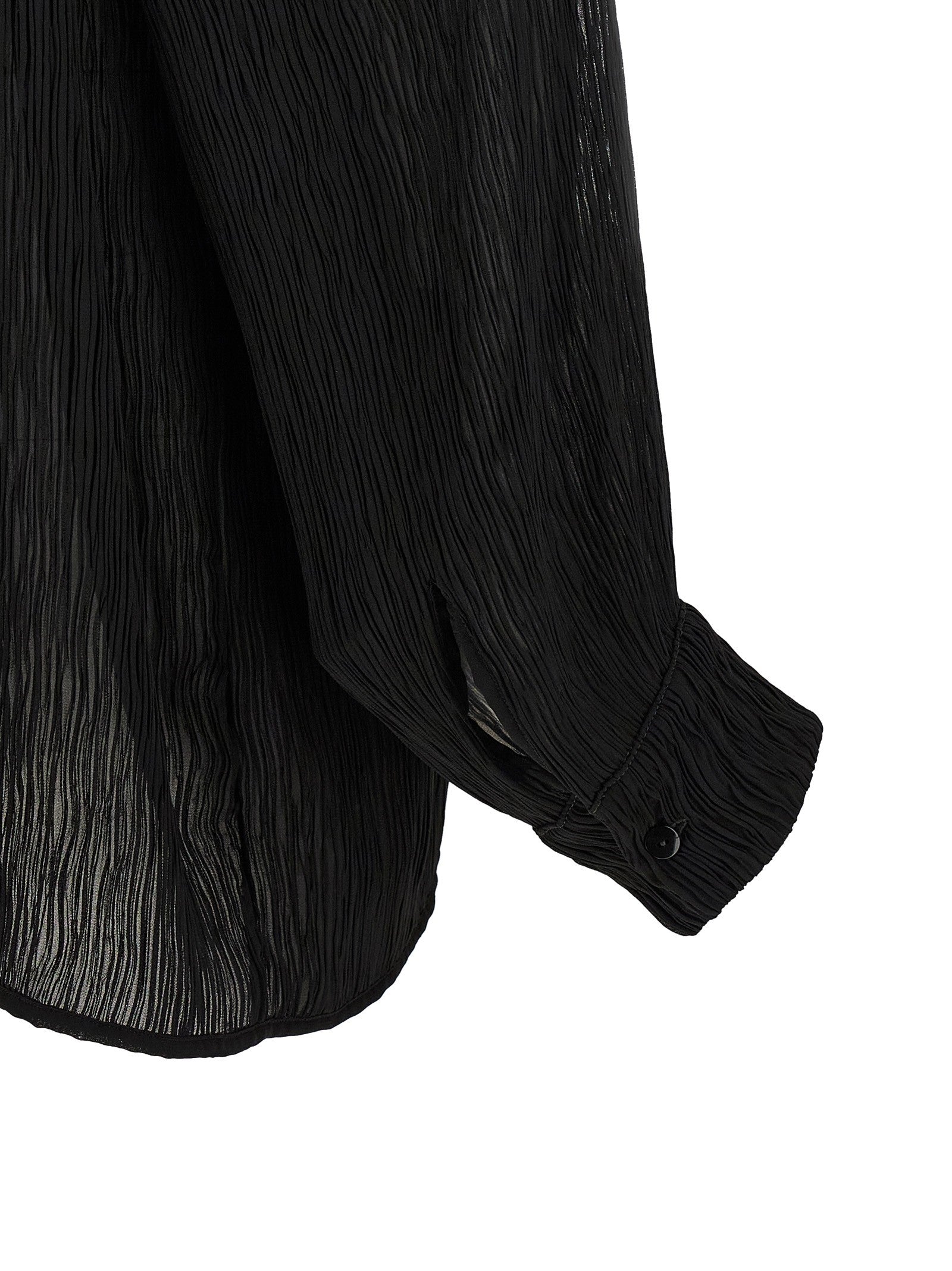 Allis Pleated Shirt Black