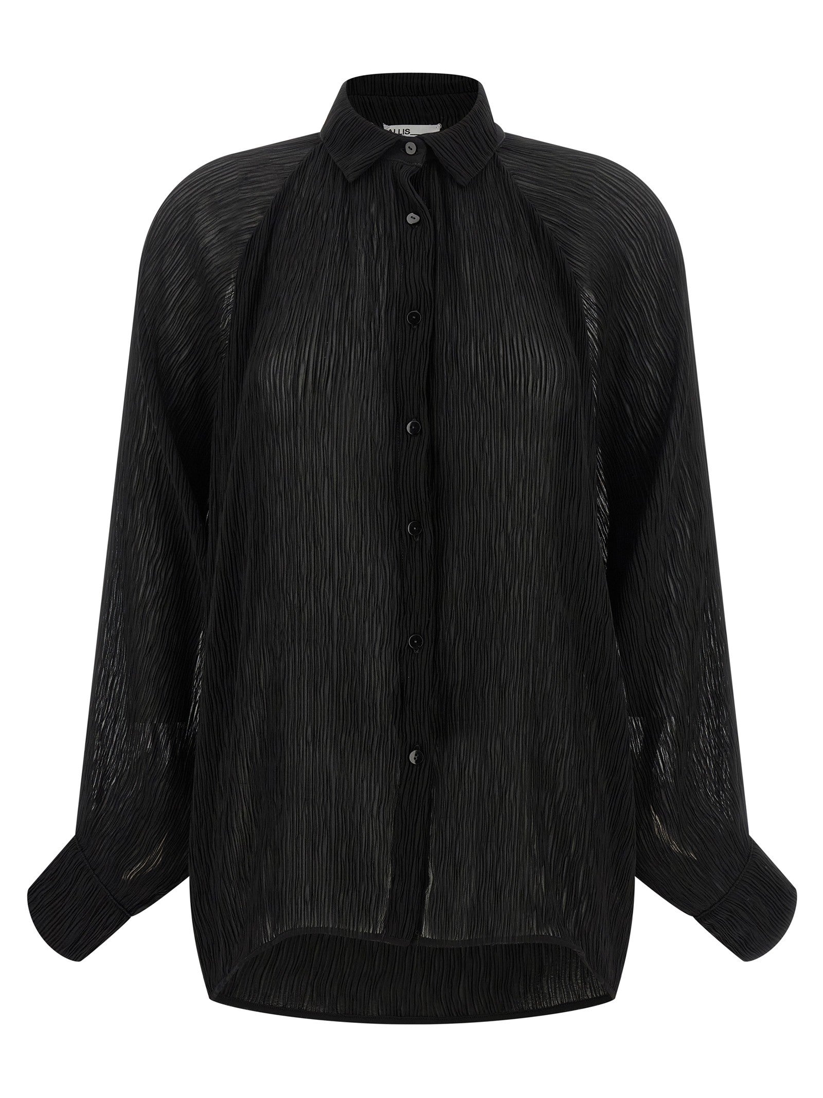 Allis Pleated Shirt Black
