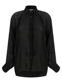 Allis Pleated Shirt Black