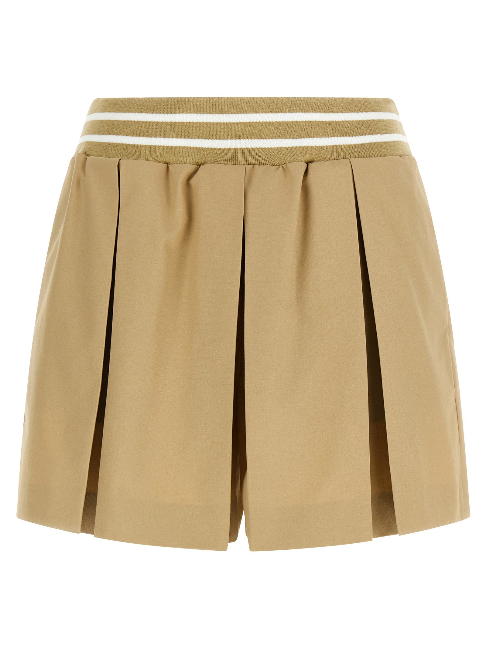 Moschino Pleated Shorts Beige