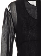 Jil Sander Pleated Skirt Dress Black, view 3